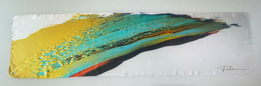 Oneness l satin silk scarf, made in Italy